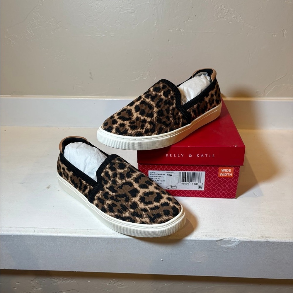 Kelly & Katie Kids Leopard Slip-On Sneakers